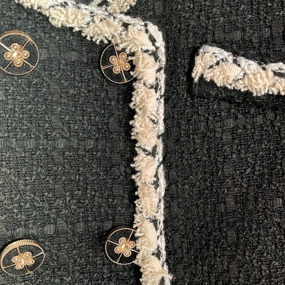 Jacey Black Double Breasted Jacket S/M - Picture 6 of 7